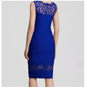 Tadashi Shoji Sleeveless Pintucked Lace Dress. Petite Extra Large